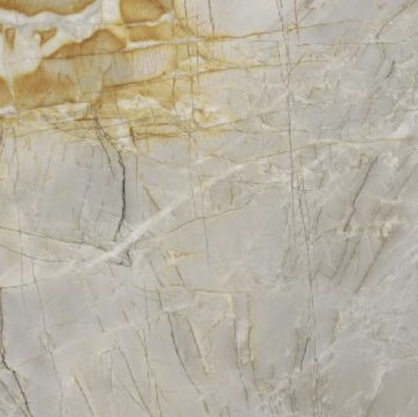 Close-up of a marble-like surface with beige and gray colors